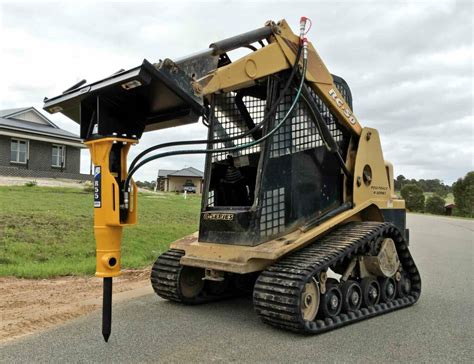 skid steer rock breaker attachment|jackhammer attachment for skid steer.